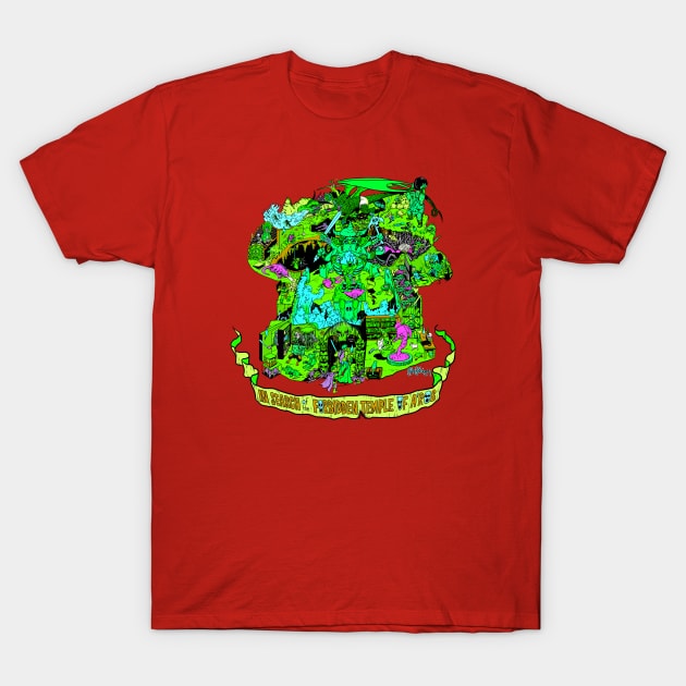 In Search of the Forbidden Temple of A'rob (rave) T-Shirt by AlexRobinsonStuff